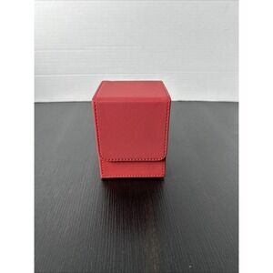 Magnetic Vertical Faux Leather Deck Box Holds 100+ Cards